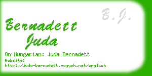 bernadett juda business card